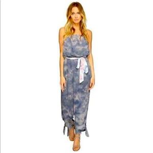 Free People tie dye jumpsuit - strapless